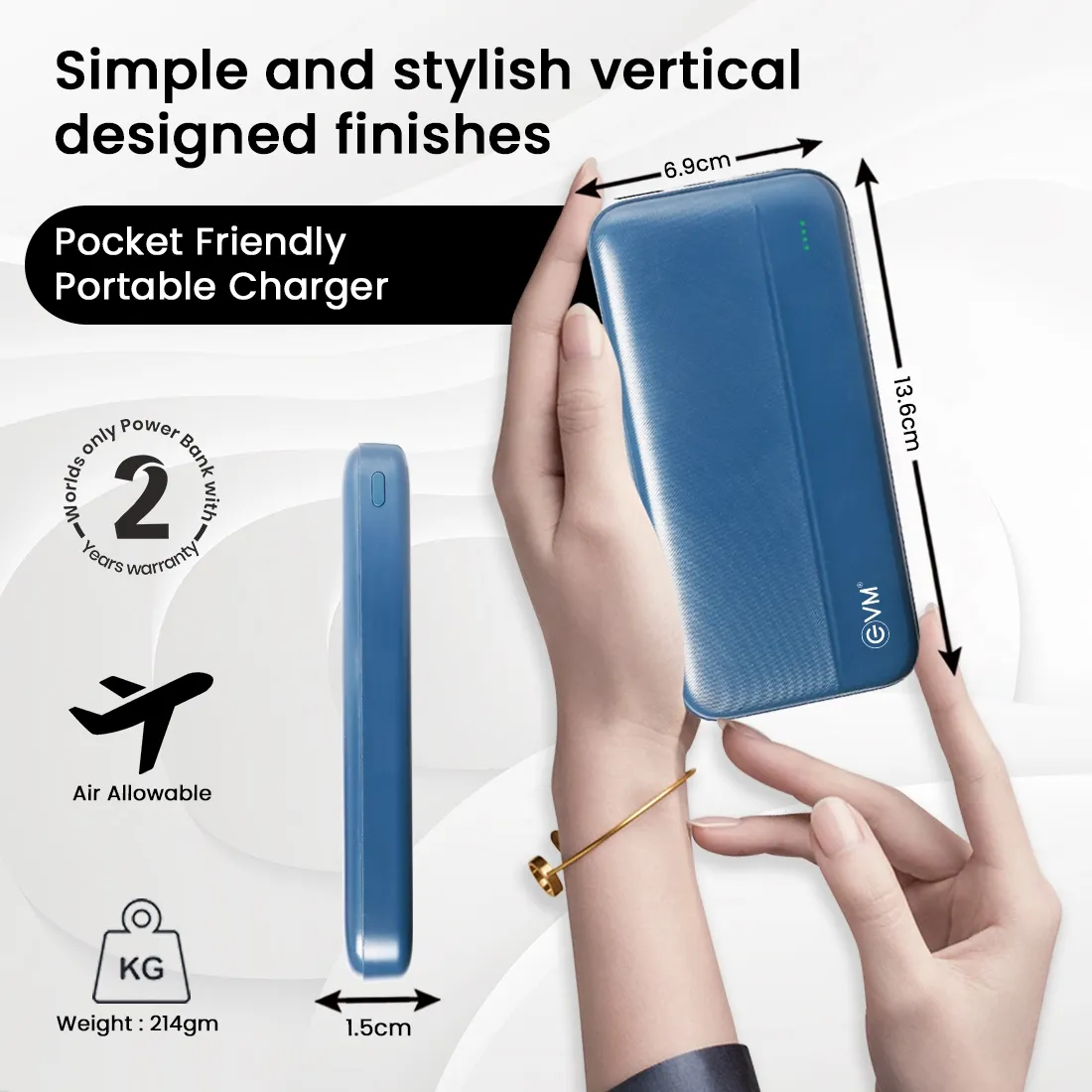 EVM Power Bank 10000 mAh Enbolt 22.5W QC+PD (EVM P0208) view 2